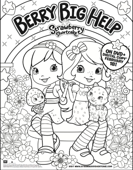 strawberry shortcake coloring sheet