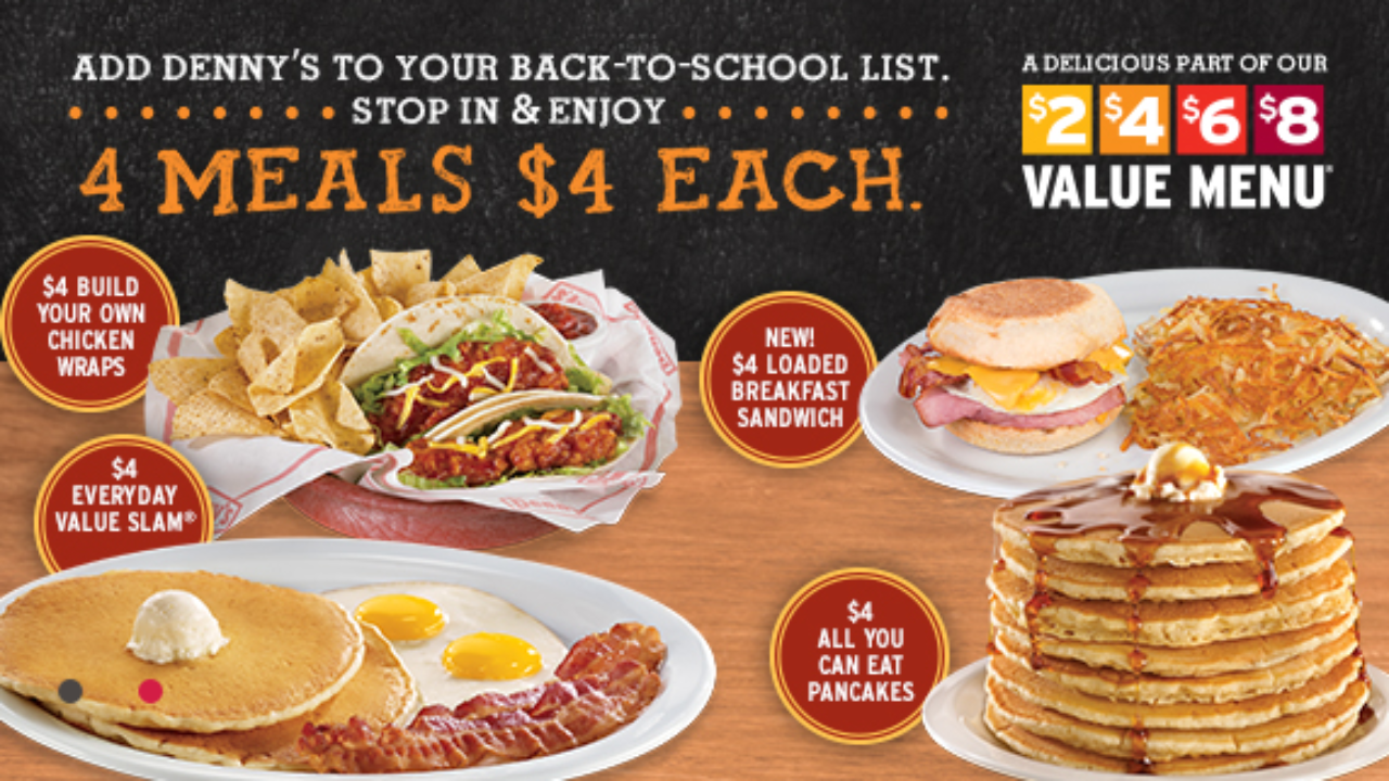 Denny's Slams menu • dennys.com  Brunch menu design, Breakfast