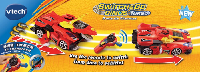 VTech® Switch & Go Dinos® Turbo Bronco the RC Triceratops™ {Review} - Mom  and More