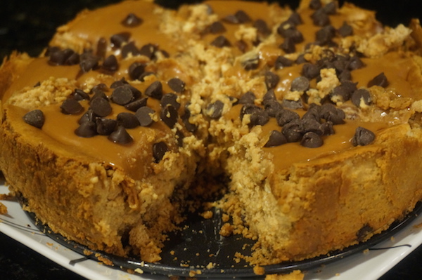 double caramel chocolate chip cheesecake 10