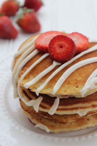 Strawberry Pancake With Cream Cheese Glaze 6