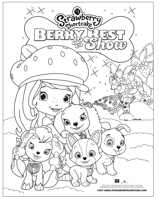 strawberry shortcake coloring sheet